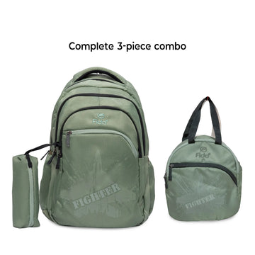 Fido Fighter Pro Ergonomic School Backpack 3-in-1 Combo Set