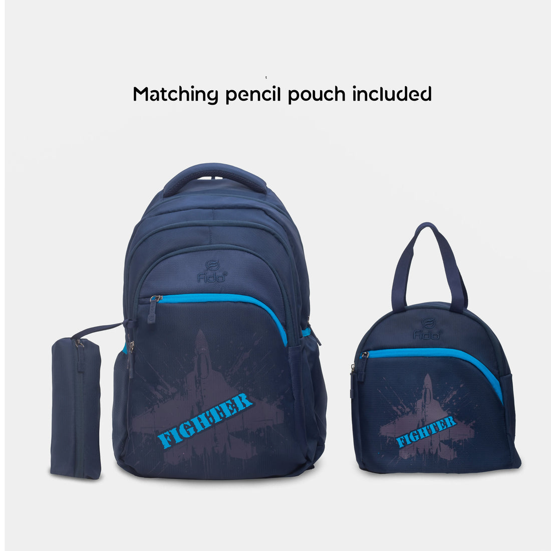 Fido Fighter Pro Ergonomic School Backpack 3-in-1 Combo Set
