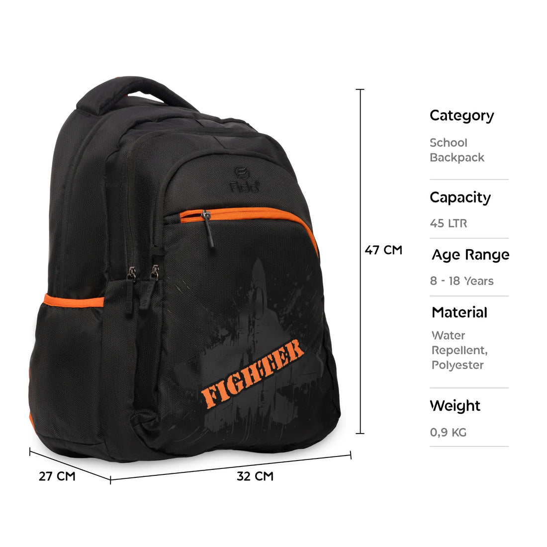 Fido Fighter Pro Ergonomic School Backpack 3-in-1 Combo Set